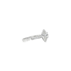 Anillo personalizable de oro blanco de 18 quilates con doble Halo, diamantes cultivados en laboratorio, montaje de banda de boda de compromiso de lujo - Product Image 6