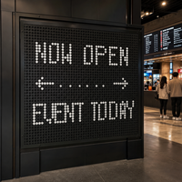 Pantalla Digital Electromagnética de Puntos Invertidos para Ascensores, Señalización, Marketing, Anuncios, Carteles Digitales de Alta Visibilidad