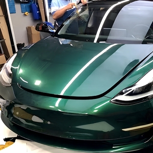 Film de protection de voiture en vinyle coulé PET PVC TPU, vert agate brillant, qualité supérieure, vente directe usine, rouleau complet 1,52x18M/5x60FT - Product Image 1