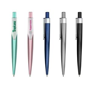 Slanted Cut Streamline Click Allpoint <b>Pen</b>, Tapered Slim Metal <b>Retractable</b> <b>Pen</b> Custom Logo for Brand Corporate - Product Image 1