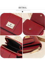 Dompet Koin Wanita Baellerry Berkualitas Tinggi Desain Baru Lipat Tiga dengan Banyak Slot Kartu Dompet Pendek