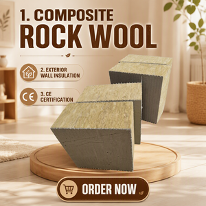 Materiale di isolamento termico della lana di roccia composita basalto industriale antincendio/isolamento della parete esterna per la vendita. - Product Image 1