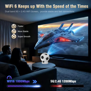 Proyector de Fútbol 4K al por mayor, 1000 lúmenes, Android 11, enfoque eléctrico, <span class=keywords><strong>Bluetooth</strong></span> 5,0, proyector de fútbol portátil para exteriores, al aire libre - Product Image 4