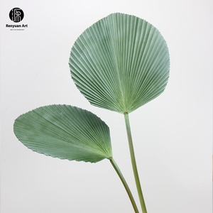 80Cm Nhân Tạo Bionic Màu Xanh Lá Cây PU Kết Cấu Hoa Duy Nhất Lá Cọ Trong Lụa Cho Cảnh Quan Hoa Sắp Xếp Màu Xanh Lá Cây Cây Fan Hâm Mộ Lá - Product Image 3