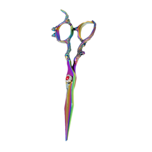 Ensemble de ciseaux de toilettage pour animaux de compagnie 5 en 1 en acier inoxydable, ciseaux droits, ciseaux courbes, ciseaux à effiler, ciseaux à démêler pour chiens - Product Image 1