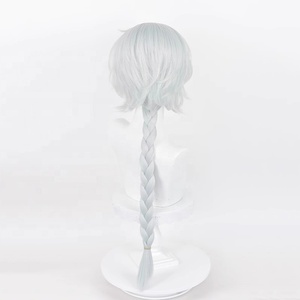 Peluca de Cosplay de Nikolai Gogol al por Mayor, 80 cm de Largo, Plateada Mixta, Peluca de Pelo Sintético Resistente al Calor con Trenzas de Anime Bungo Stray Dogs - Product Image 5