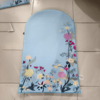 Tapis de prière en polyester respirant 70x110cm, motif imprimé pour une meilleure adhérence, rembourrage ultra-doux pour les genoux, tapis de prière musulman élégant