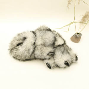 Dropshipping 2025 Nounours Noël pour Pantoufles <span class=keywords><strong>Dinosaure</strong></span> Design Hiver <span class=keywords><strong>patte</strong></span> fourrure diapositives - Product Image 5