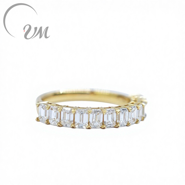 UM Jewelry Platinum PT900 Oval Cut Lab-Grown Diamond NGTC Certified Wedding Ring Prong Setting Unisex/Men/Women Party