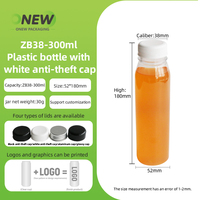 Botella de Plástico Transparente de 300 ml (10 oz) con Tapa, para Jugos, Bebidas, Leche, Salsa de Pescado, para Mascotas Pequeñas, Linda, Nueva, en Oferta