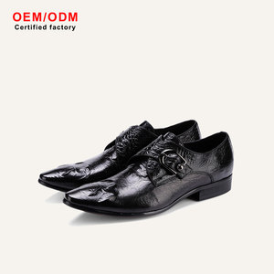 Zapatos de Cuero Genuino Marrón de Lujo para Hombre, con Estampado Animal, Correa de Monje, Zapatos de Negocios, Modernos, con Suela Gruesa, Formales, para Bodas - Product Image 2