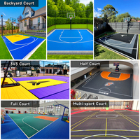 Cubierta para Cancha Deportiva Multiusos de PP de 20x44 pies, Tamaño Personalizado, Directo de Fábrica en China, para Construcción de Canchas de Jardín, Baldosas Encajables Duraderas