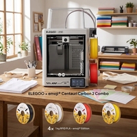 Untuk Printer 3D FDM Centauri Carbon 2 Combo Brand Edition dengan Filamen PLA RFID 4kg CANVAS Multicolor Desktop Auto Leveling