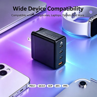 Chargeur rapide GaN multi-ports 100W PD QC3.0 PPS, adaptateur secteur mural, prise US, pour ordinateurs portables et appareils mobiles, approvisionnement en gros