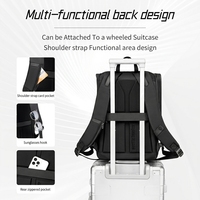 Sac à dos Arctic Hunter pour jeunes avec port USB, en nylon imperméable, grande ouverture, trois compartiments, unisexe, 15,6 pouces