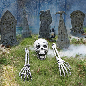 DAMAI Halloween Decoration Insert Simulation Skull Props Ghost Festival Garden Outdoor Horror Decor Three-piece Skeleton Set - Product Image 4
