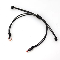 X305 gros haute qualité rouge chaîne Bracelet cire cordon accessoires avec cerceau en acier inoxydable à la main bijoux à bricoler soi-même faisant des Kits