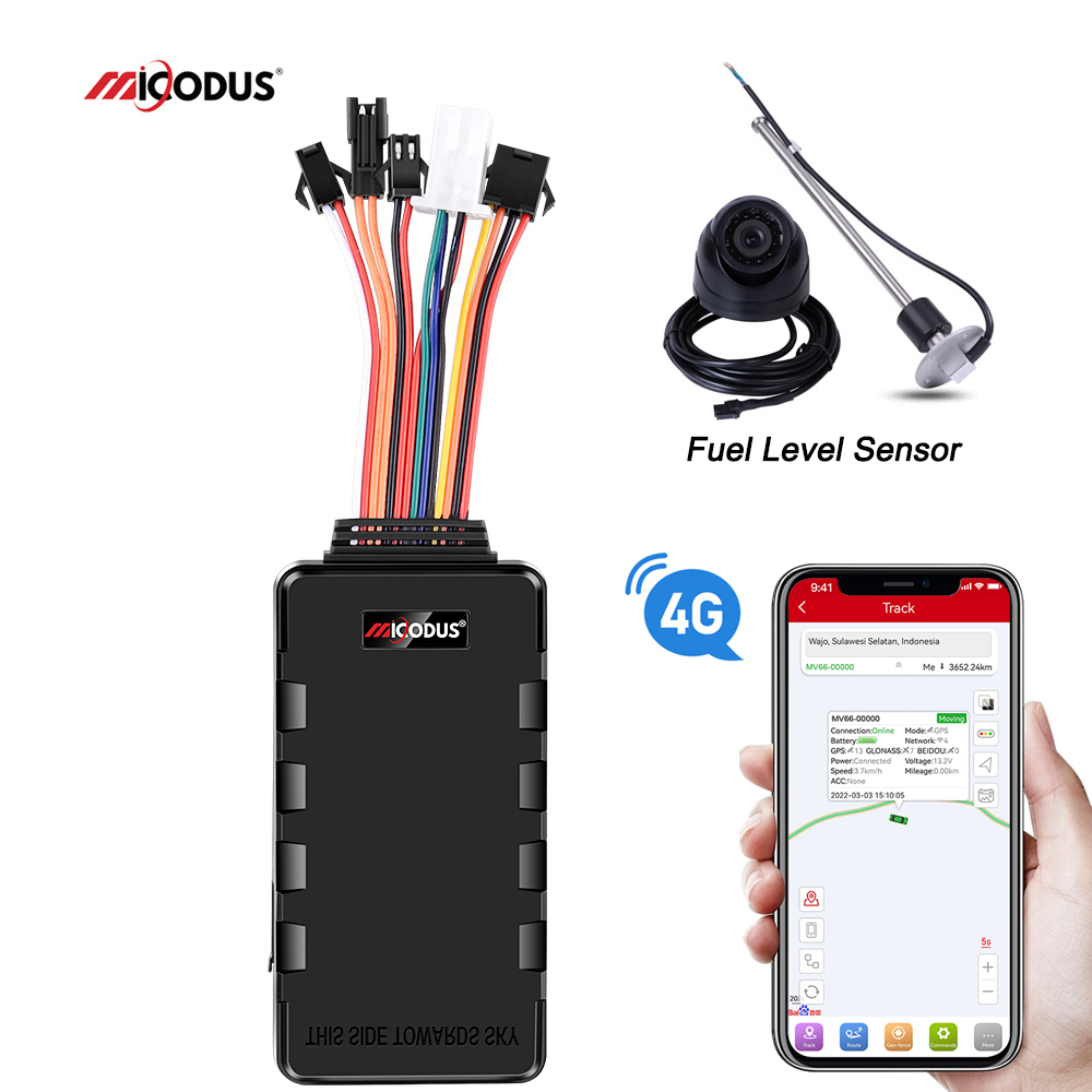 OEM ODM MiCODUS MV501G yakıt sensörü kamera SOS mikrofon Gps konum izleme cihazı 4G motor Immobilizer Gps araç takip cihazı