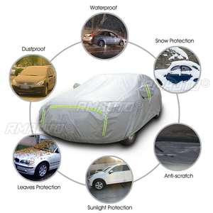 Housse de voiture imperméable 4,85x1,85x1,8m, intérieur/extérieur, protection complète contre le soleil, les UV, la neige et la poussière, universelle pour berline et SUV - Product Image 3