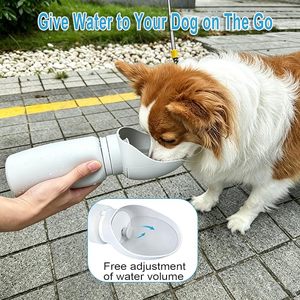 Portable Collapsible Pet <b>Water</b> <b>Bottle</b> Silicone Travel Drinking Bowl with <b>Strap</b> for Dogs Outdoor Walking - Product Image 5
