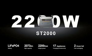 สถานีไฟฟ้าเคลื่อนที่ Lifepo4 3kw ชาร์จเร็ว 3000w เครื่องกำเนิดพลังงานแสงอาทิตย์ 2000w สถานีไฟฟ้าพกพา 2400w - Product Image 5