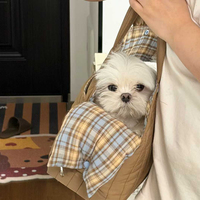 Sac de transport pour animaux de compagnie en coton moelleux personnalisable Sac de transport pour animaux de compagnie confortable Sac à bandoulière pour chien Sac à main Sac de transport pour chat résistant à l'eau