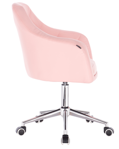 Prix usine style nordique doux pivotant restaurant chaise longue maison en cuir rose loisirs chaise pivotante - Product Image 6