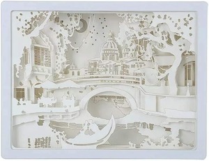 Lámpara de Corte de Papel con Alimentación USB o por Batería, Lámpara de Escultura de Papel 3D, Lámpara de Esculturas de Papel Plástico para Decoración de Dormitorios - Product Image 6