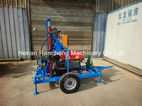 Rig de forage de puits d'eau rotatif diesel portable Rancheng avec pompe et moteur, profondeur maximale 150 m, diamètre 300 mm