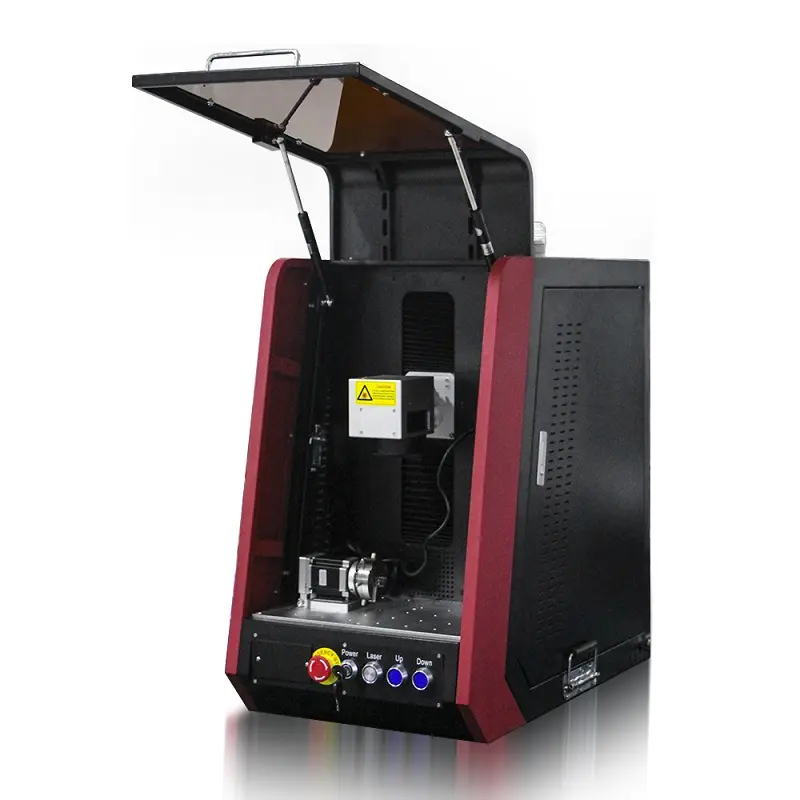 Máquina de marcação a laser fibra fechada, melhor venda 30w 50w 100w máquina de marcação fechada a laser de fibra mopa