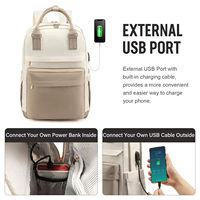 Nouveau sac à dos d'affaires tendance et simple, durable, imperméable, pour étudiants, grande capacité, multifonctionnel, avec port USB