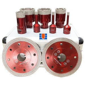 Hot Bán Chân Không Brazed M14 Kim Cương Lỗ Saw Set Kim Cương Lõi Khoan Bits Kit 6/8/10/25/35/45/50Mm + 2Pcs 105Mm Kim Cương Lưỡi Cưa - Product Image 1