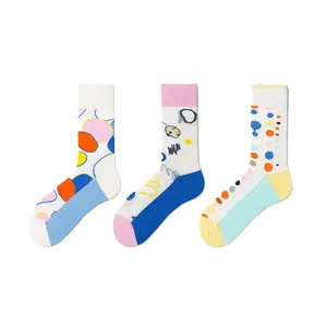 2024 New Trend Items Assorted Designs Custom Made Cotton Funky Bakery Novelty Colorful Dress Happy Socks