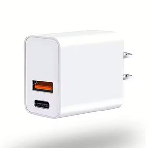 อะแดปเตอร์แปลงไฟ PD 20W แบบ Type-C ชาร์จเร็ว USB A+C สำหรับโทรศัพท์ 14 15 Pro Max - Product Image 1