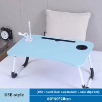 Vente en gros petite table pliante avec fente pour carte porte-gobelet et tiroir bureau de lit dortoir étudiant bureau à domicile bureau paresseux