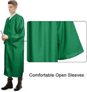 Toga di Laurea Verde Smeraldo Opaco per Scuola Superiore e Università, Abito da Coro per Chiesa, Costume da Giudice Personalizzabile - Product Image 4