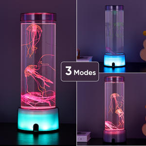 Nieuw 6 Inch Home Decor Led Nachtlampje Rgb Kleurverandering Basis Kinderen Cadeau Water Creatieve Nieuwigheid Kwallen Licht - Product Image 4