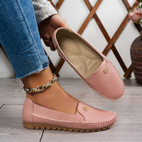 Mocassins plats pour femmes avec décorations laser, chaussures à enfiler pour dames