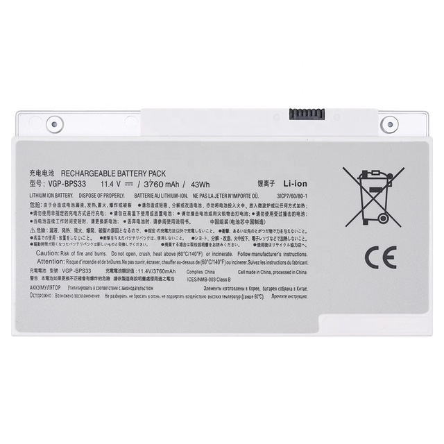 Notebook Rechargeable BPS33 VGP-BPS33 Laptop Battery for SONY VAIO SVT-14 SVT-15 T14 T15 T14118CC Vaio SVT14126CXS