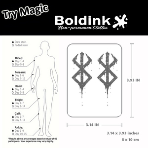 <span class=keywords><strong>Tatouage</strong></span> au jus de Jagua Boldink personnalisé, réaliste, symbole de sacrifice, art corporel, imperméable, longue durée, 2 semaines - Product Image 5