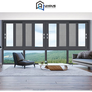 Nhà máy mới Chất lượng cao cửa sổ trượt kích thước nhỏ ngang nhôm cửa sổ đôi kính tầng hầm cửa sổ với màn chống muỗi - Product Image 1