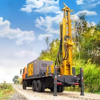 Hengwang 2025 plate-forme de forage de puits d'eau Diesel hydraulique nouvelle conception camion de forage monté avec moteur de pompe 200m 300m profondeurs de forage"