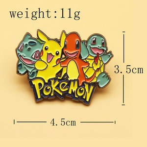 เข็มกลัดโลหะลายโปเกมอนสุดสร้างสรรค์และตลก ดีไซน์ตัวละครจากโลหะผสม สำหรับตกแต่งแฟชั่น - Product Image 6