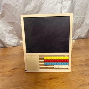 Tableau d'activités éducatif en bois double face réglable, tableau blanc et noir pour l'apprentissage précoce, couleur personnalisable, unisexe, pour enfants - Product Image 3