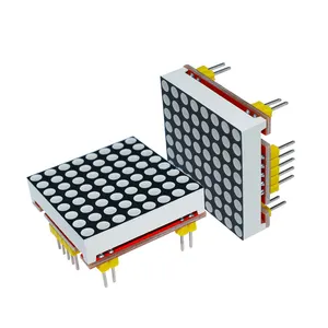 Merah MAX7219 LED Dot Matrix Umum Katoda Mikrokontroler Tampilan Modul Kontrol 5 V/3.3 V LED Matrix 8X8