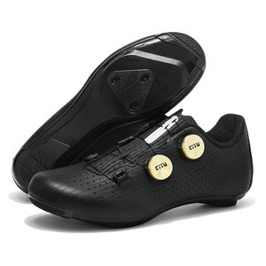 Chaussures de vélo, chaussures de vélo de <span class=keywords><strong>route</strong></span>, chaussures de vélo de montagne, chaussures de vélo sans clip, chaussures de vélo, chaussures de vélo à bouton, chaussures de vélo unisexes pour hommes et femmes, en cuir PU - Product Image 1