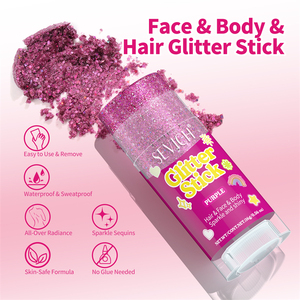 Barra de Brillo Corporal y Capilar al por Mayor, 6 Colores, Brillo Cosmético Personalizado <span class=keywords><strong>para</strong></span> Rostro, Brillo Grueso <span class=keywords><strong>para</strong></span> Maquillaje de Discoteca y Celebraciones Festivas - Product Image 2