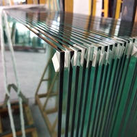 Dessus de table en verre trempé personnalisé moins cher Bureau Sécurité Bâtiment Verre Table à manger Verre