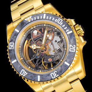 Montre mécanique automatique squelette de luxe pour hommes - Product Image 3