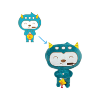 Poupée de travailleur de mascotte de chantier de construction de bâtiments personnalisable poupée en peluche portant un casque de sécurité avec remplissage en coton PP